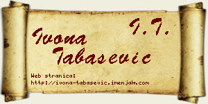 Ivona Tabašević vizit kartica